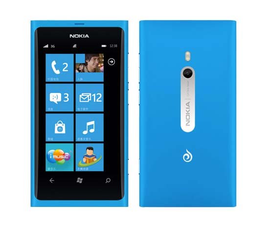 Blue color Nokia Lumia 800