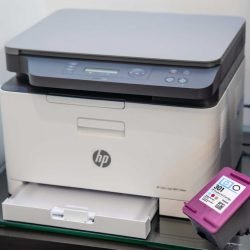 This is an image of a Printer and cartridge
